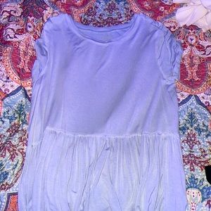 A large baby blue blouse